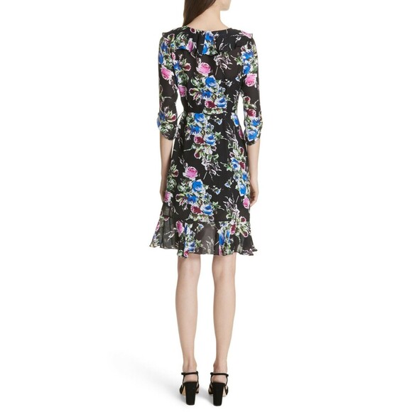 NWT Milly Black Floral Dress, Size 8 - Picture 9 of 9